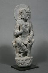 Bodhisattva in Gray Schist, Art of Gandhara, 2nd-4th Century J.C