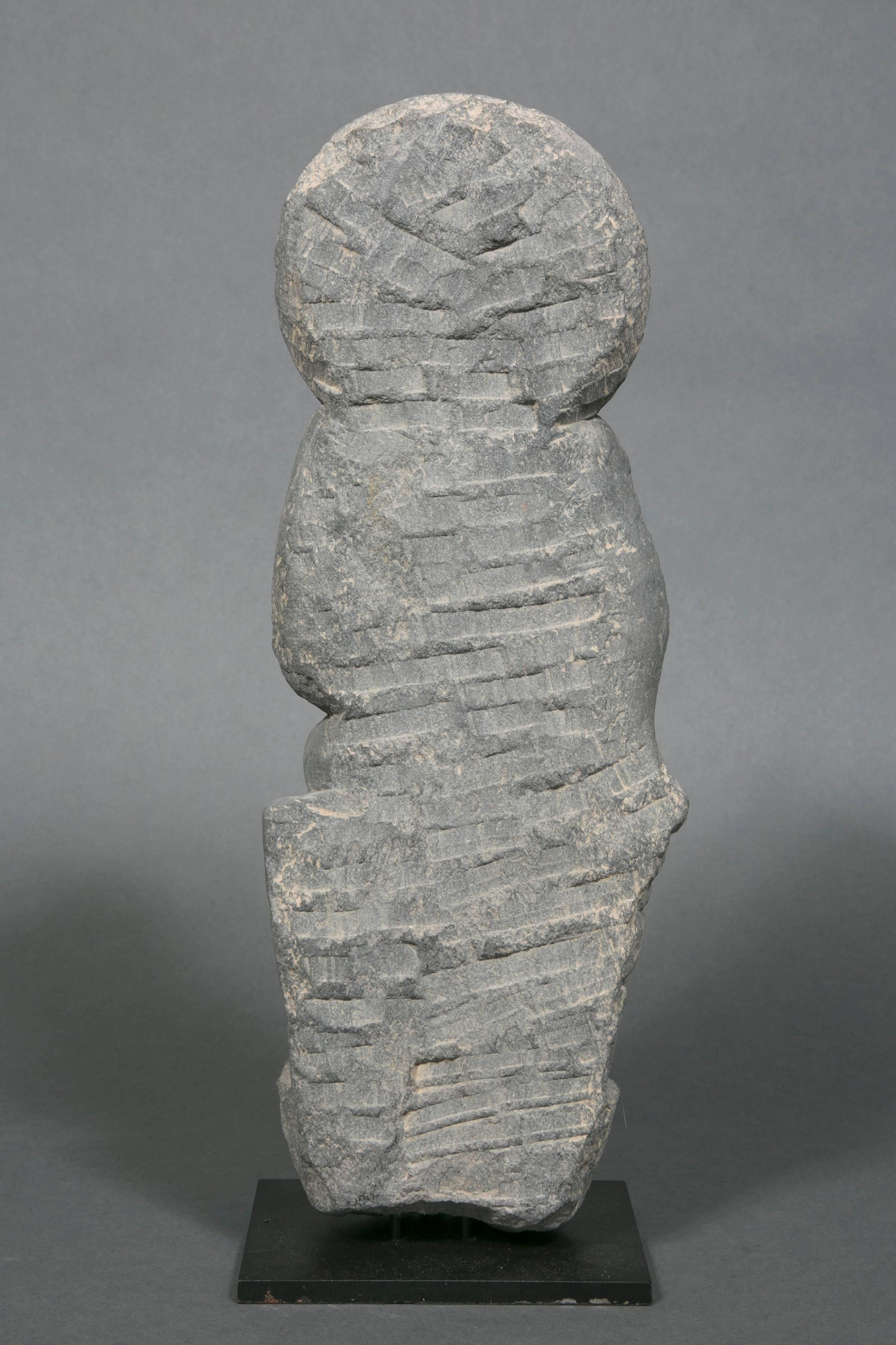 18th Century and Earlier Bodhisattva in Gray Schist, Art of Gandhara, 2nd-4th Century J.C For Sale