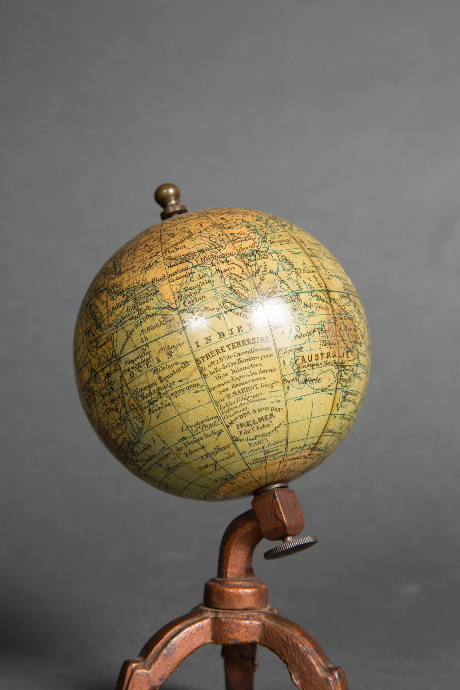 Set of Five Small 19th Century Globes 4