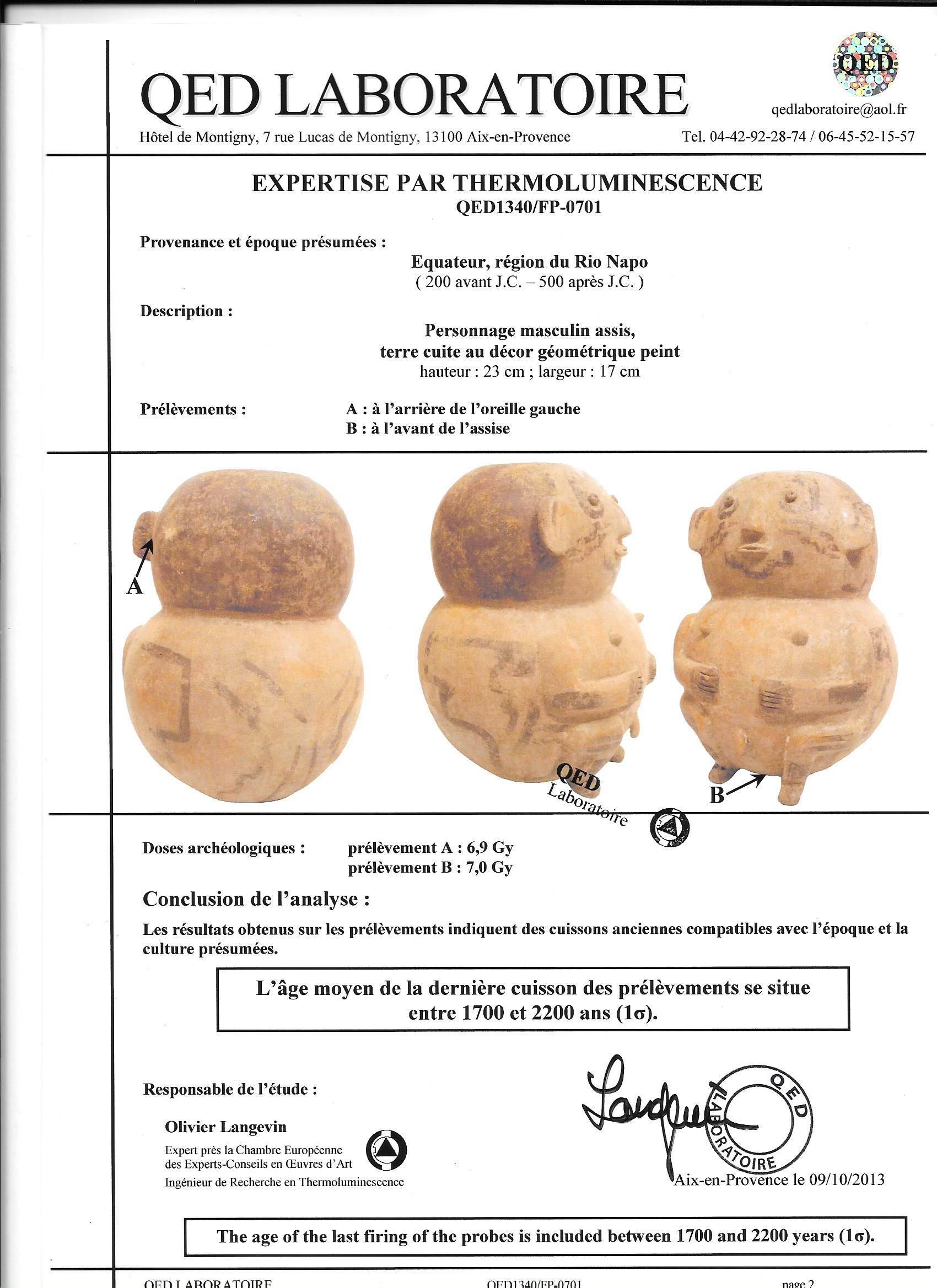 Rare Funeral Urn, Rio Napo Region, Ecuador 200 BC J.C.-500 AD J.C For Sale 5