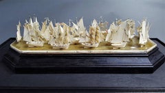 Very Beautiful Set of 22 Ship Models France, Late 19th Century