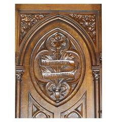 Fine Italian 19th Century Gothic Style Oak Carved Figural Church Pulpit Podium