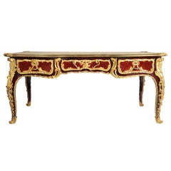 FRENCH MARQUETRY DESK with Ormolu