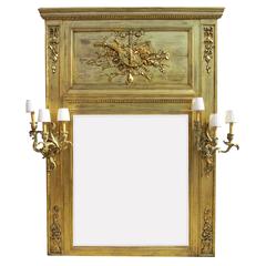French 19th-20th Century Louis XV Style Giltwood Carved Trumeau Mirror Frame 10