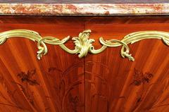 French 19th Century Louis XV Style Ormolu Mounted Marquetry Meuble D'appui