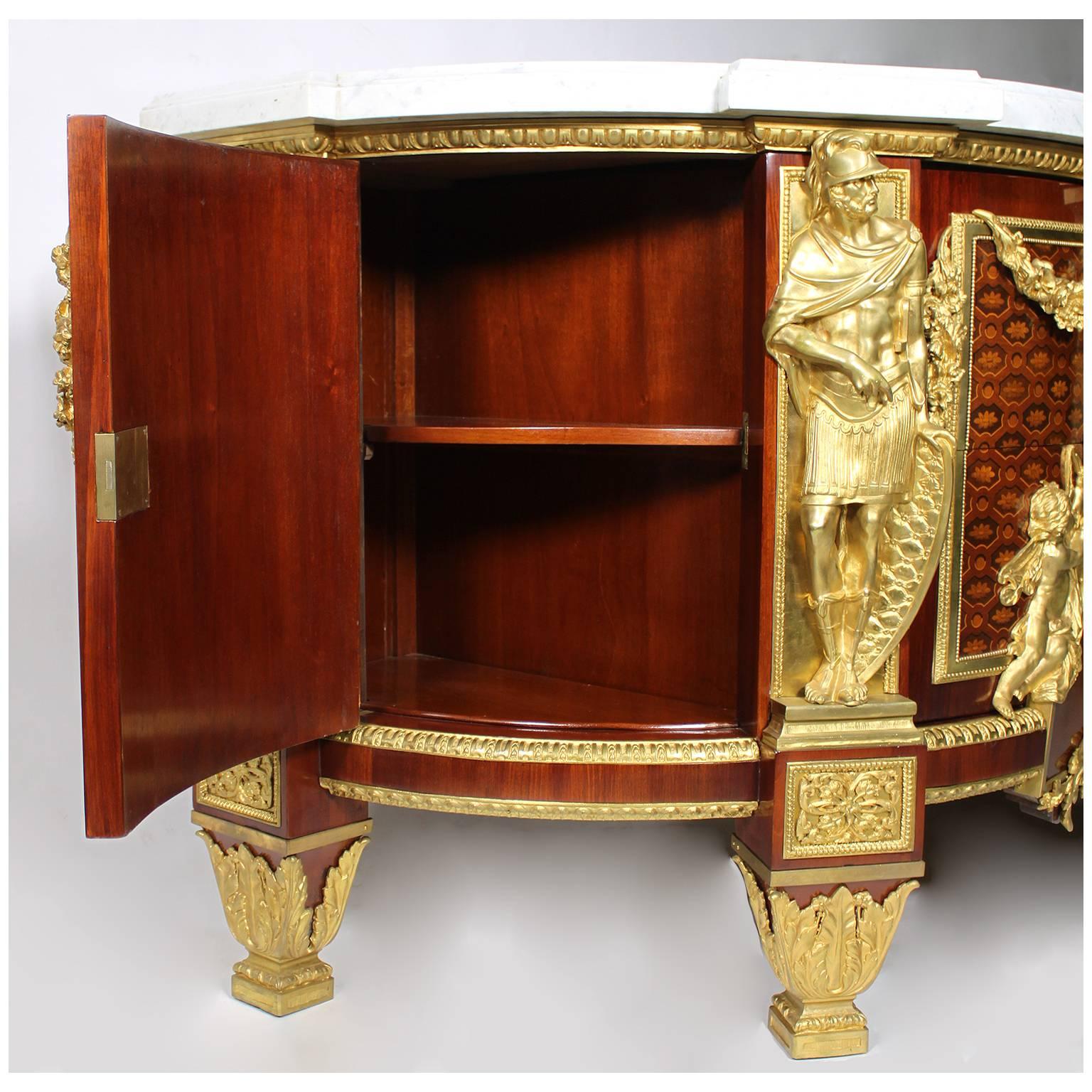 Fine French 19th Century Louis XVI Style Marquetry & Gilt-Bronze Mounted Commode For Sale 3