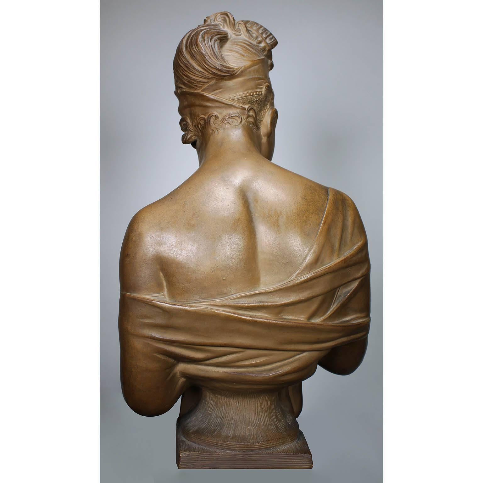 French 19th Century Terracotta Bust of Madame Récamier, After Jean-Antoine Houdo For Sale 3