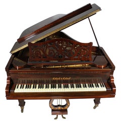 19th Century Louis XIV Style Marquetry Baby Grand Piano by Collard & Collard