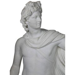 Ferdinando Vichi, lebensgroße Marmorfigur „Apollo Belvedere“ aus Marmor