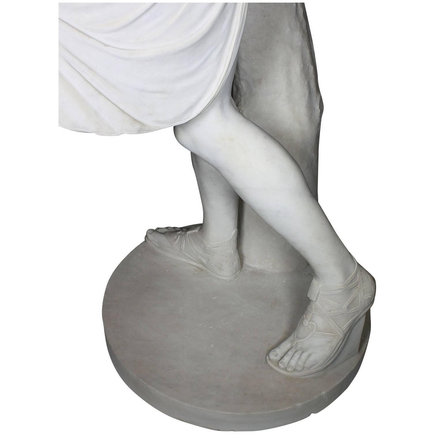 19th Century Ferdinando Vichi Lifesize Marble Figure 