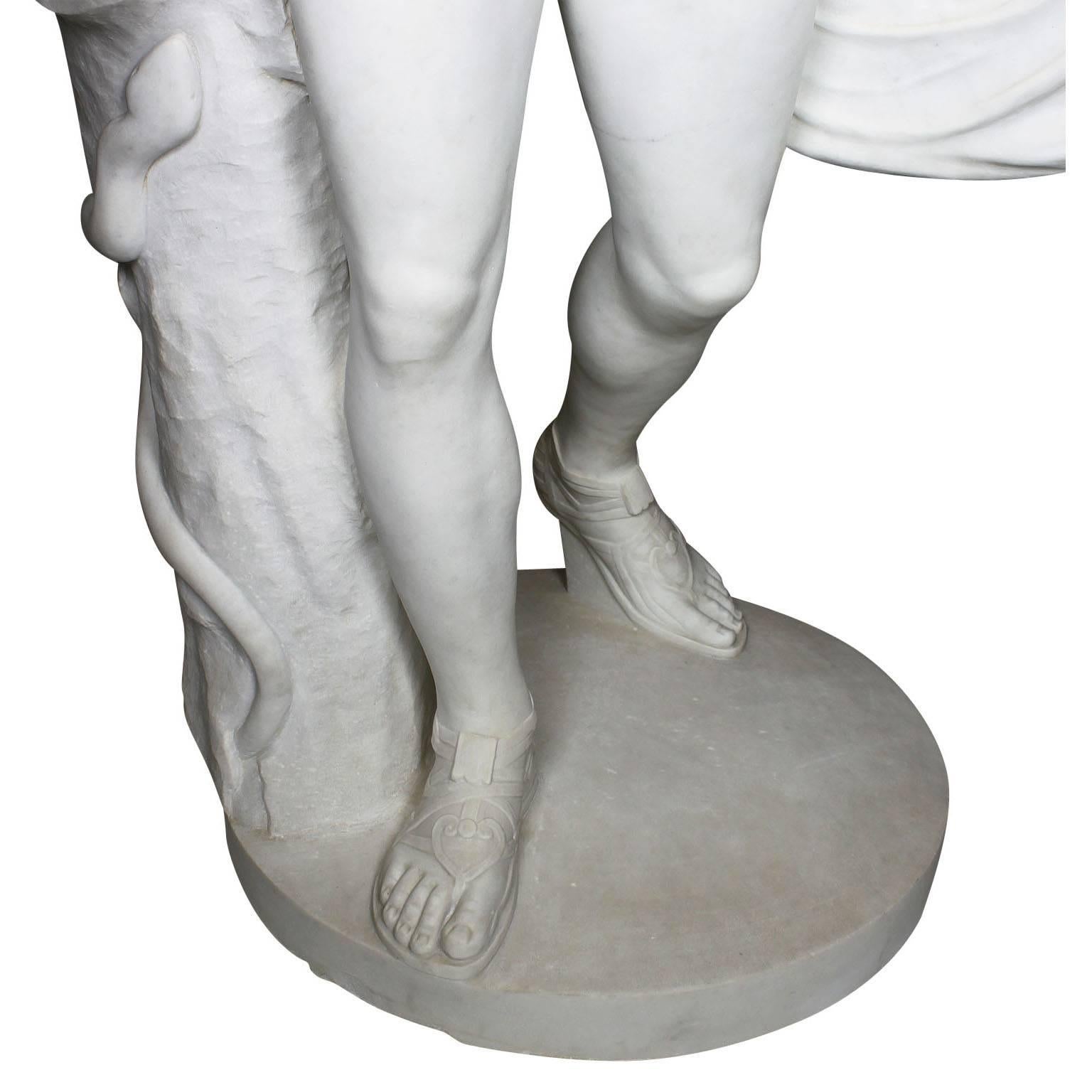 Ferdinando Vichi, lebensgroße Marmorfigur „Apollo Belvedere“ aus Marmor (19. Jahrhundert) im Angebot
