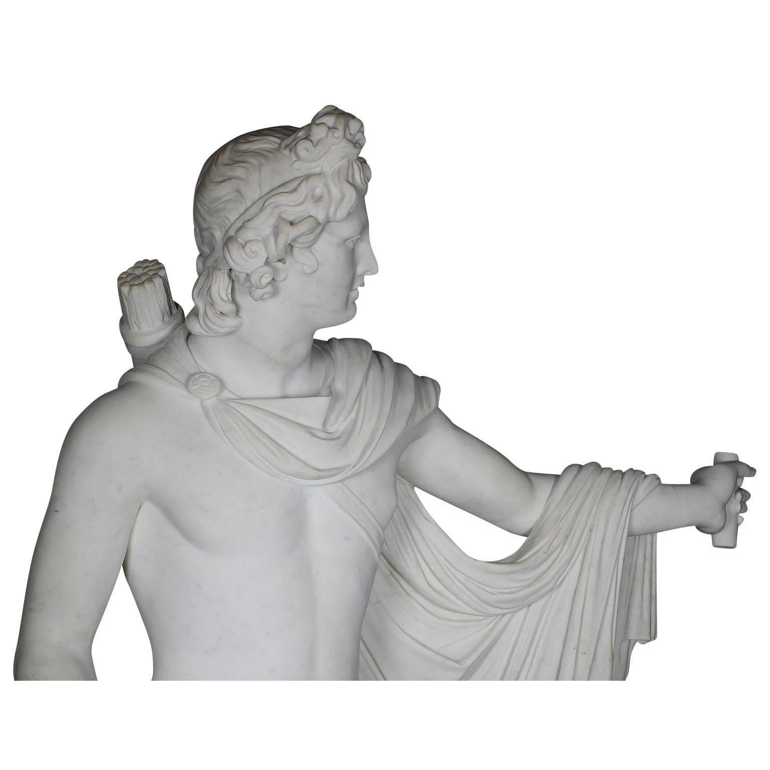 Italian Ferdinando Vichi Lifesize Marble Figure 