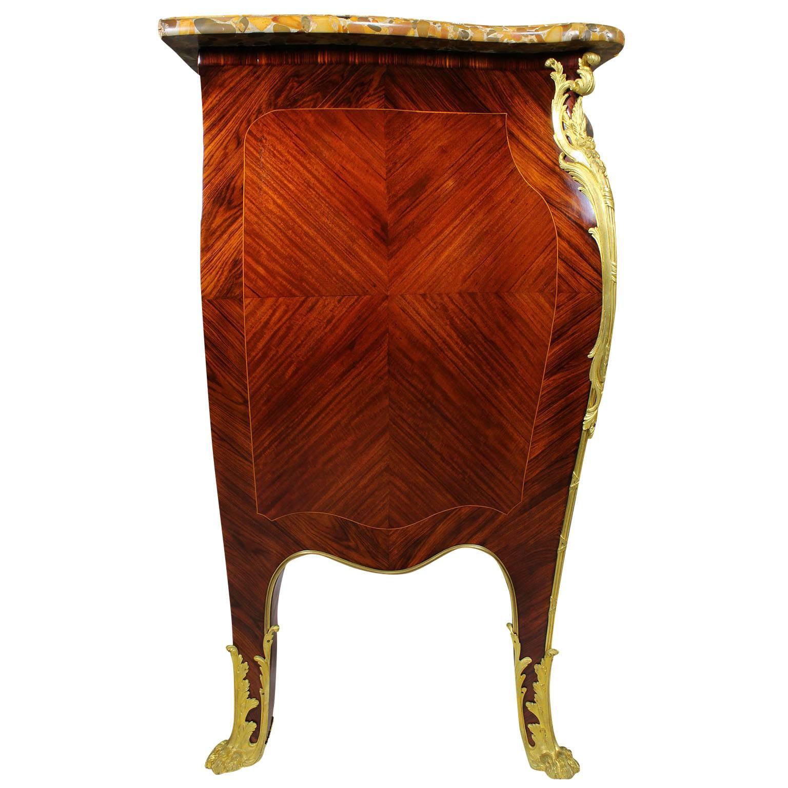 French 19th-20th Century Louis XV Style Ormolu-Mounted Commode For Sale 1