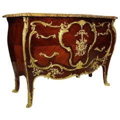 French 19th-20th Century Louis XV Style Ormolu-Mounted Commode