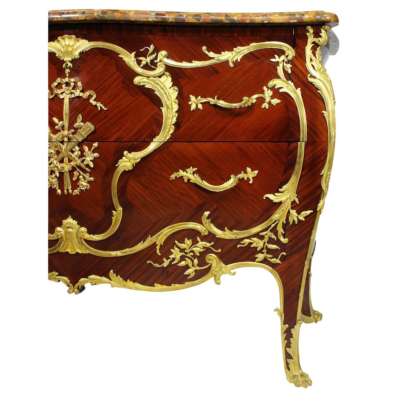 Early 20th Century French 19th-20th Century Louis XV Style Ormolu-Mounted Commode For Sale