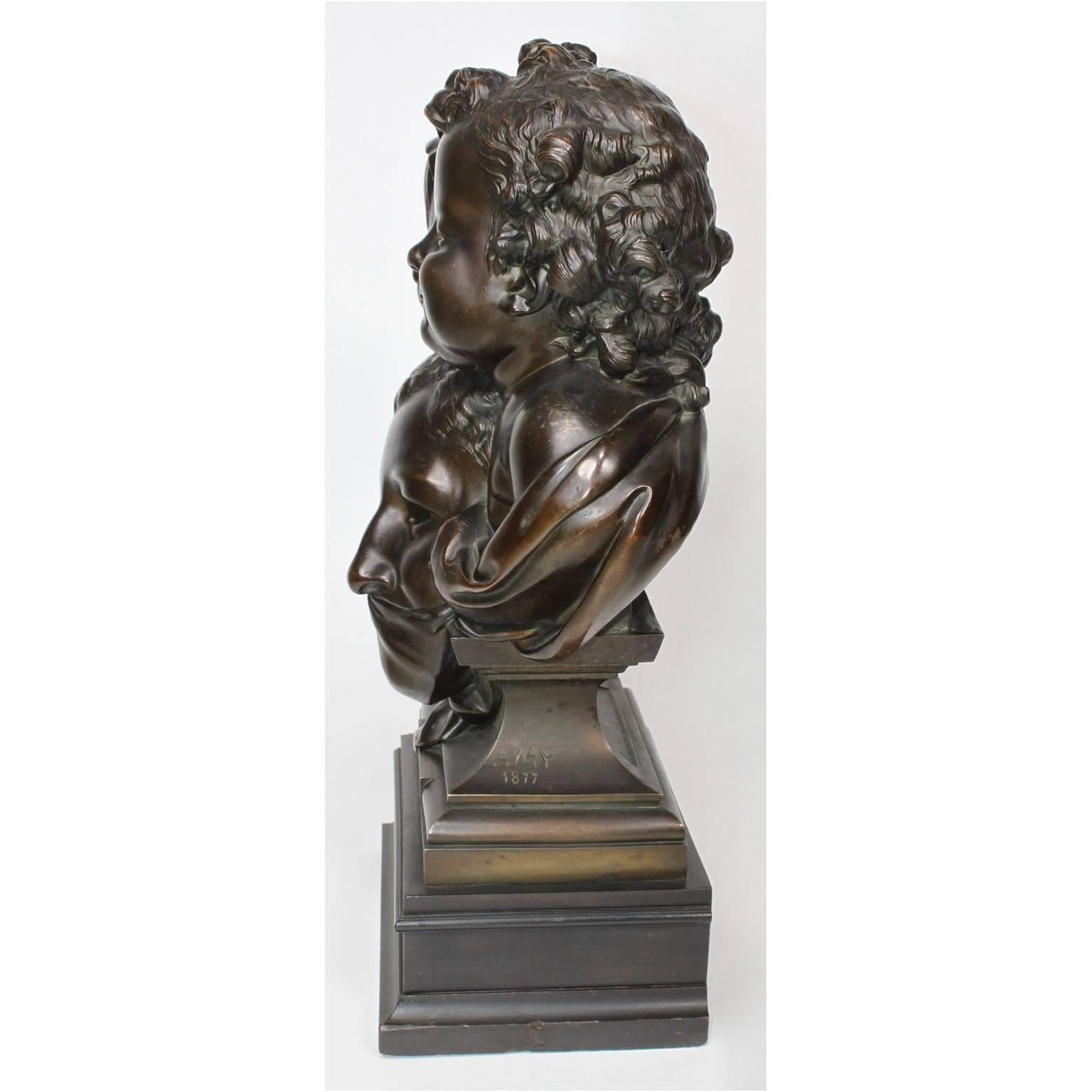Greco Roman French 19th Century Patinated Bronze 