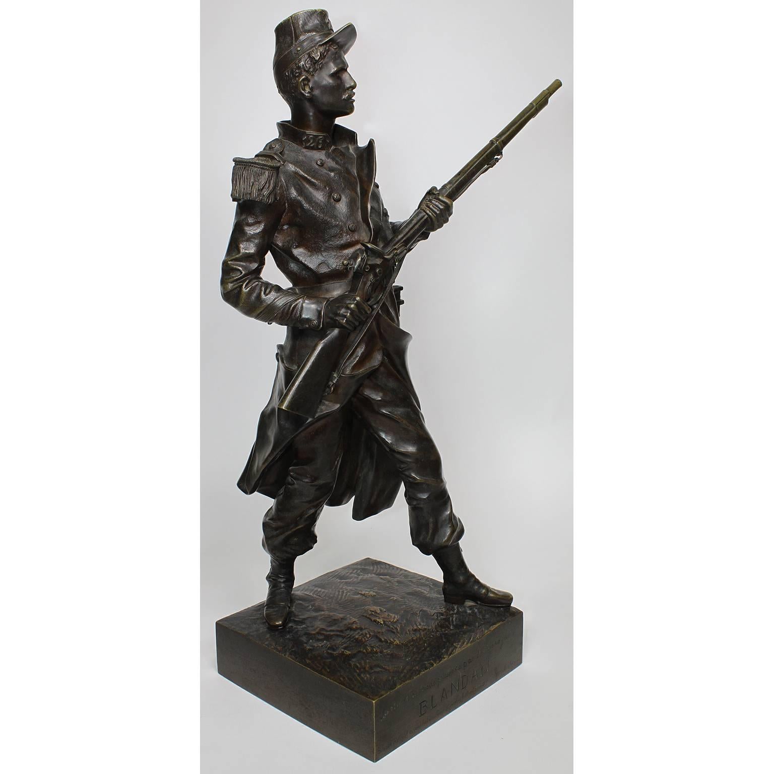 Bronzo Figura militare francese del XIX secolo di 