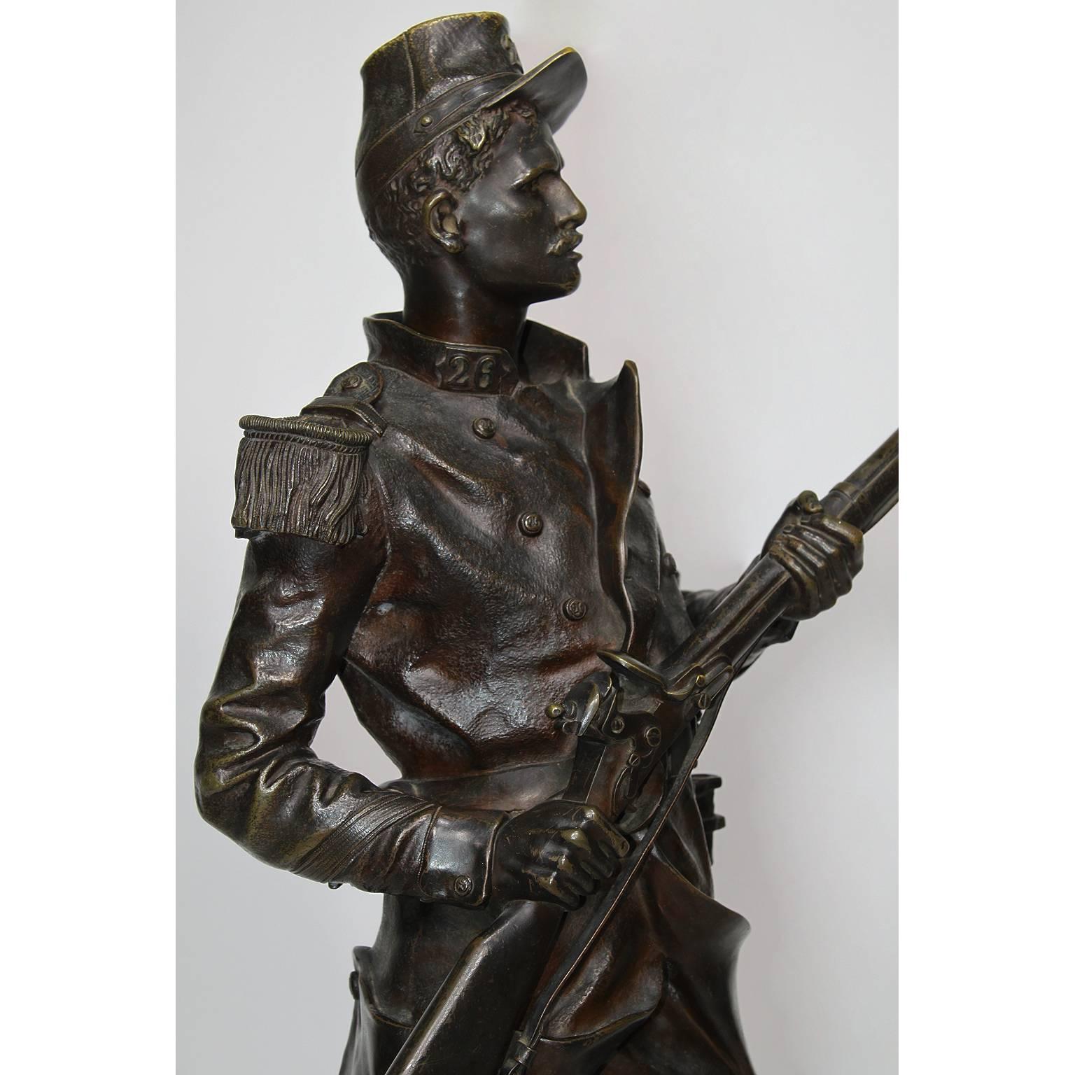 Louis Philippe French 19th Century Bronze Military Figure of 