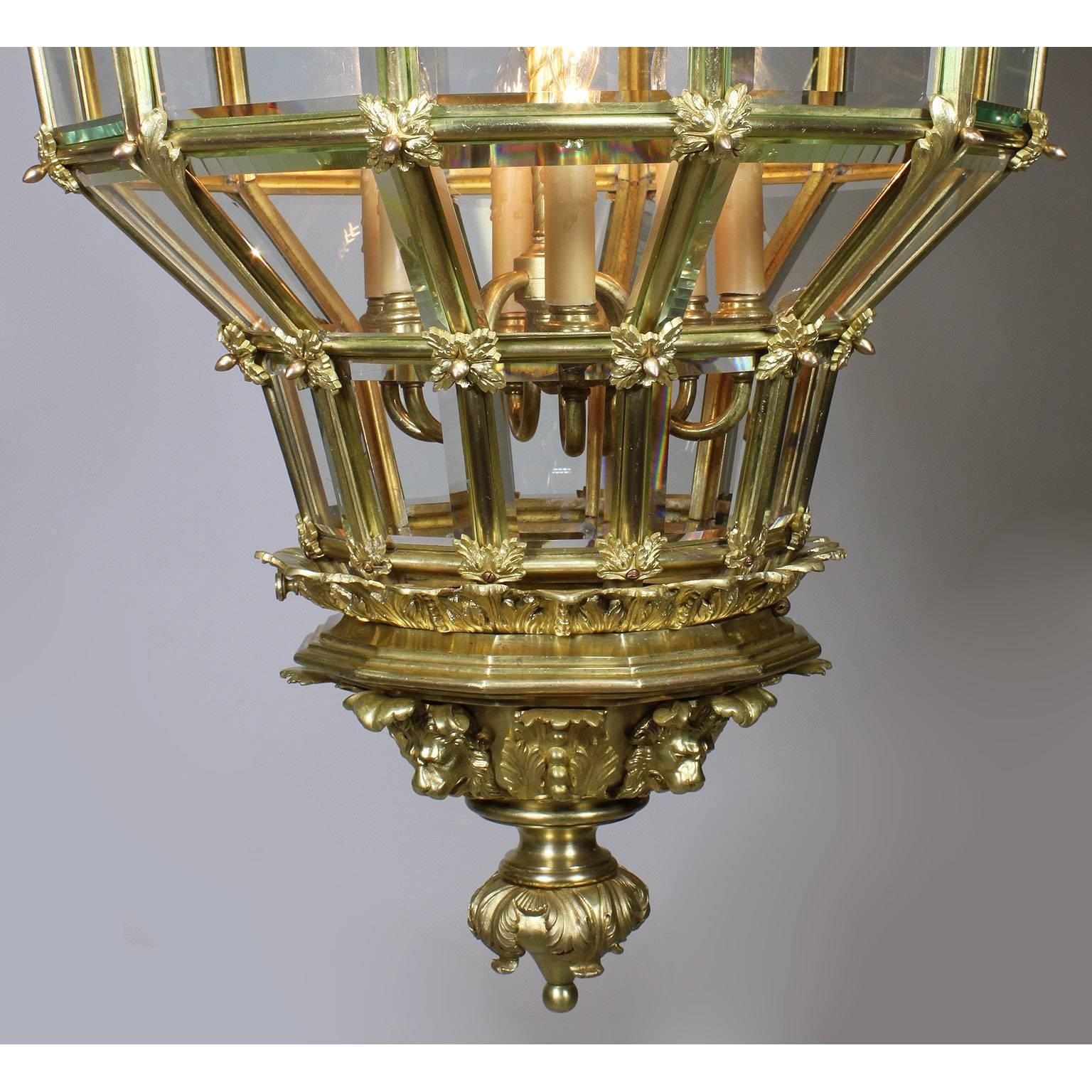 Palatial French 19th Century Louis XIV Style Gilt Bronze 