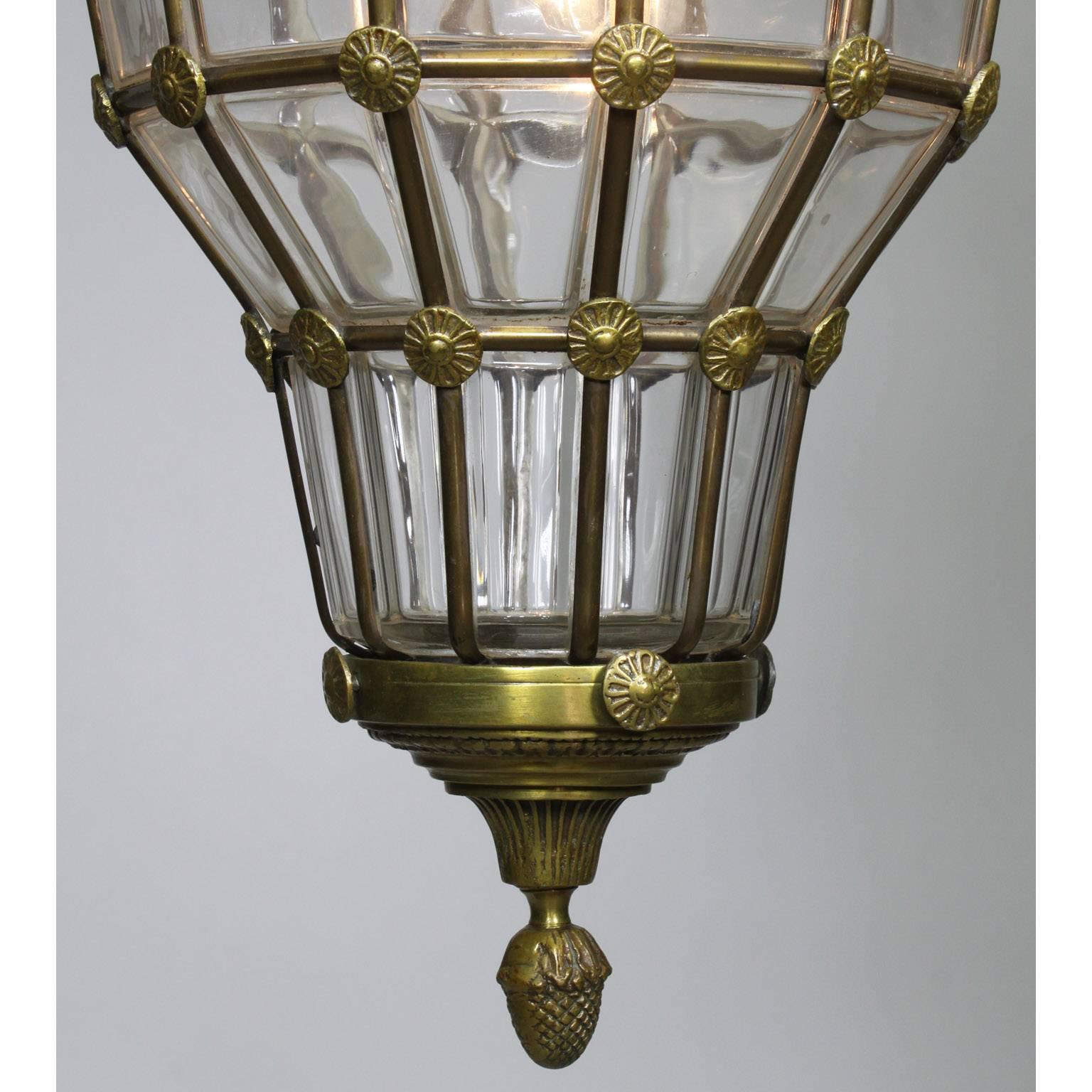 French Mid-20th Century Louis XIV Style Gilt-Metal & Glass 