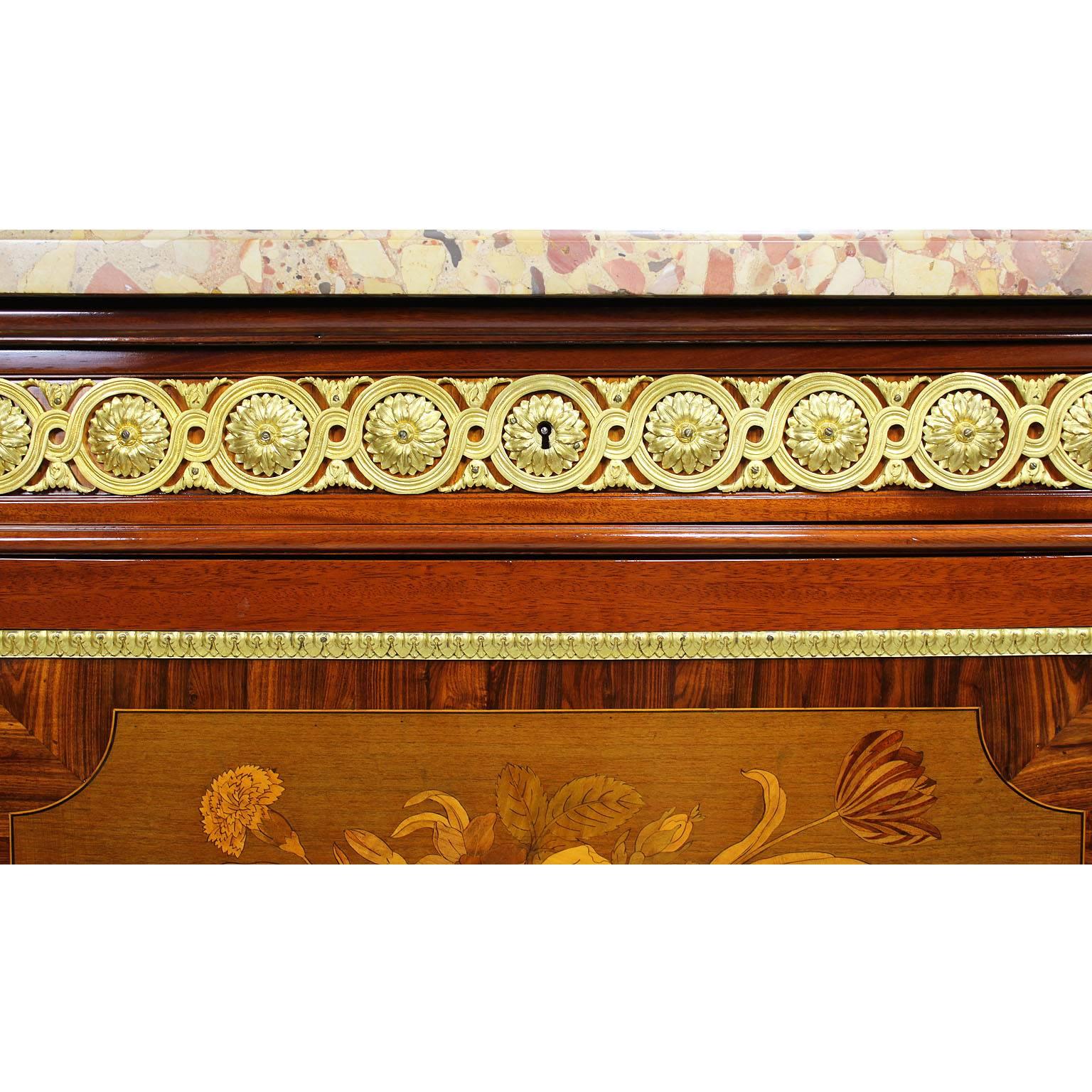 Carved Fine 19th Century Louis XVI Style Neoclassical Commode after Jean-Henri Riesener