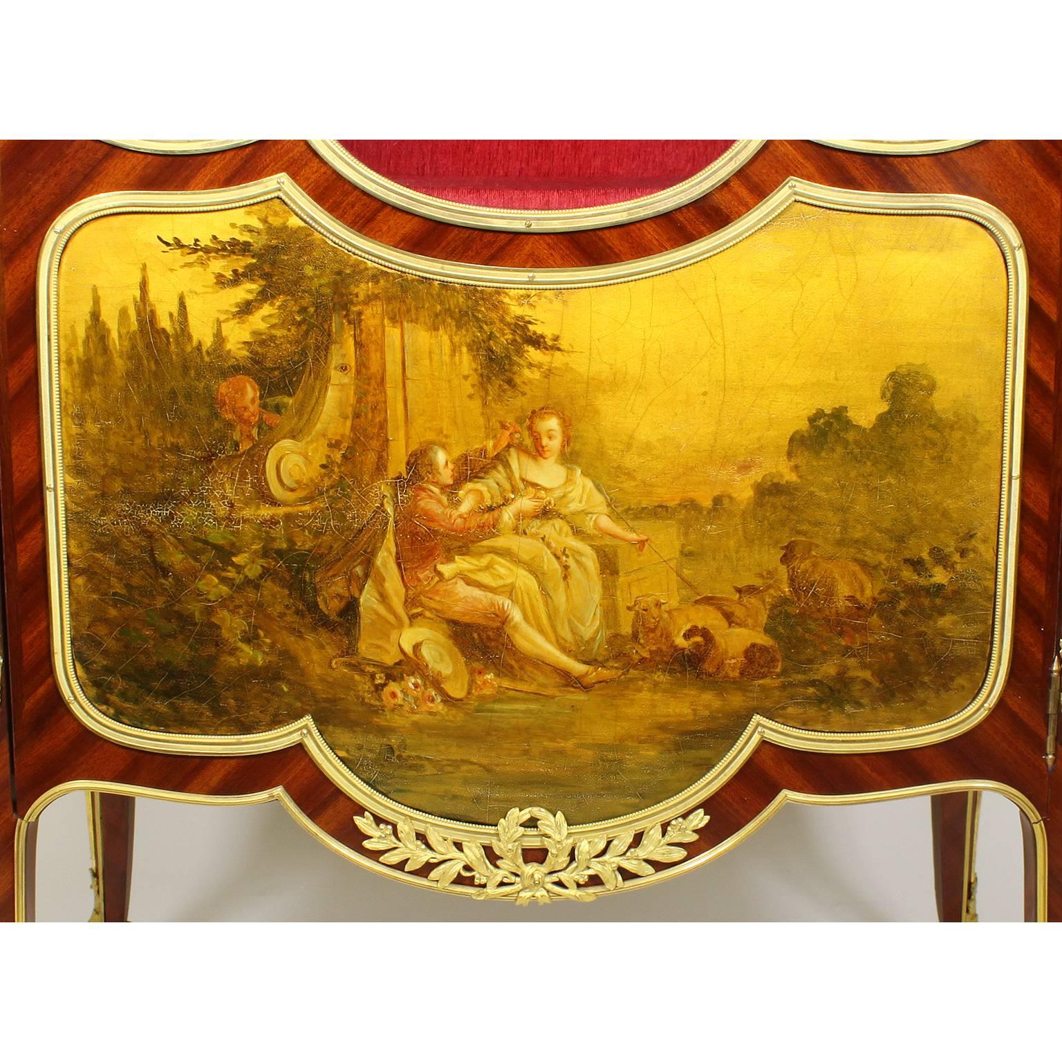 Ormolu Fine French Belle Epoque 19th Century Vernis Martin Vitrine by Louis Majorelle For Sale