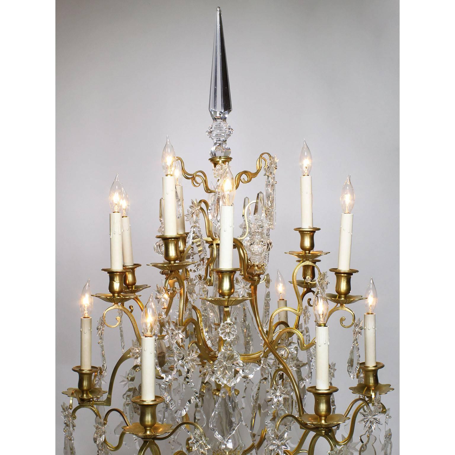 Gilt Palatial Pair of French, 19th-20th Century Louis XV Style Girandoles Table Lamps
