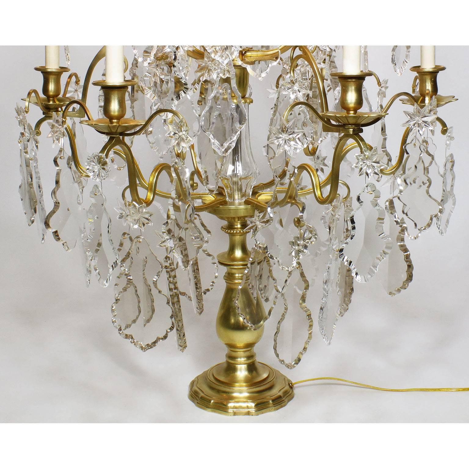 Early 20th Century Palatial Pair of French, 19th-20th Century Louis XV Style Girandoles Table Lamps