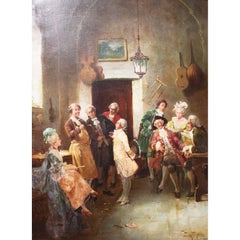 August Stephan Sedlacek (Austrian, 1868-1936) Oil on Canvas Violin Presentation