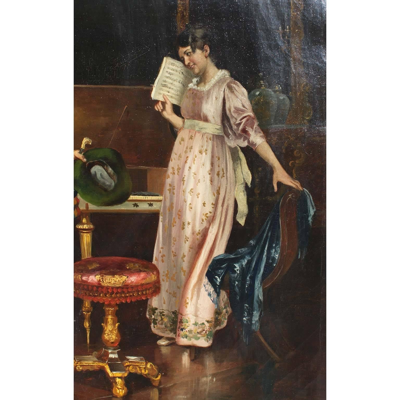 Other Italian 19th Century Oil on Canvas 