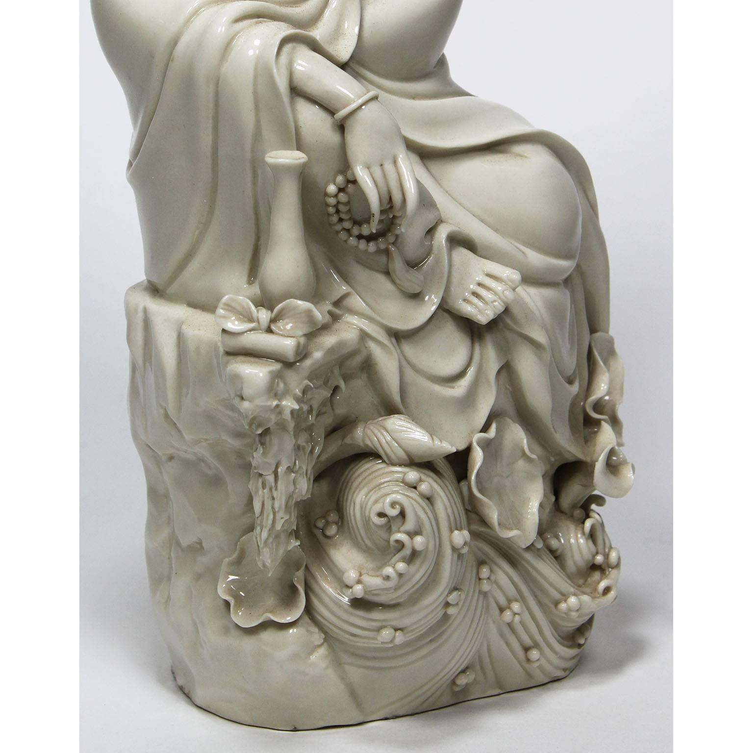 Chinese Blanc de Chine Porcelain Figure of Guanyin ‘Guan Yin’ 