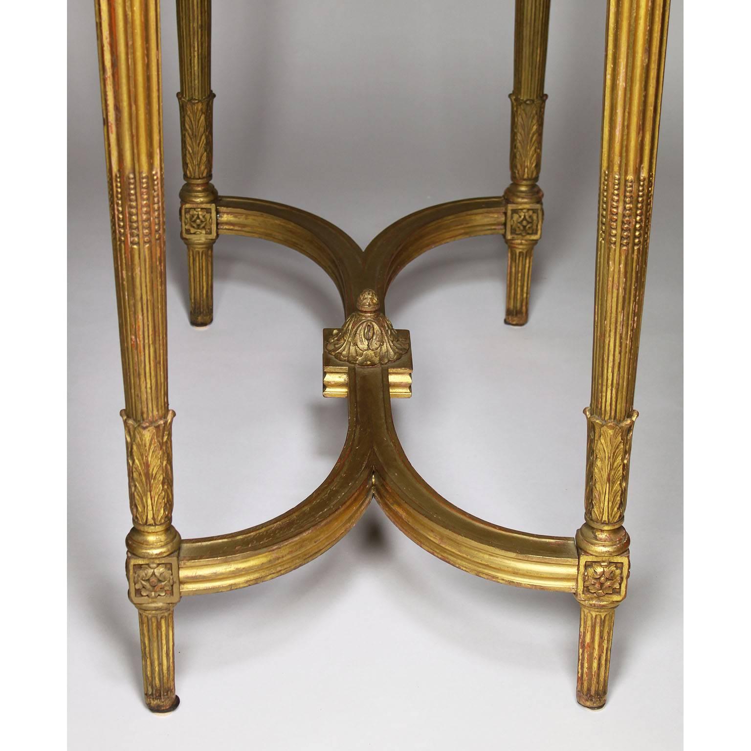 French 19th Century Louis XVI Style Giltwood Carved Exhibition Vitrine Table 2