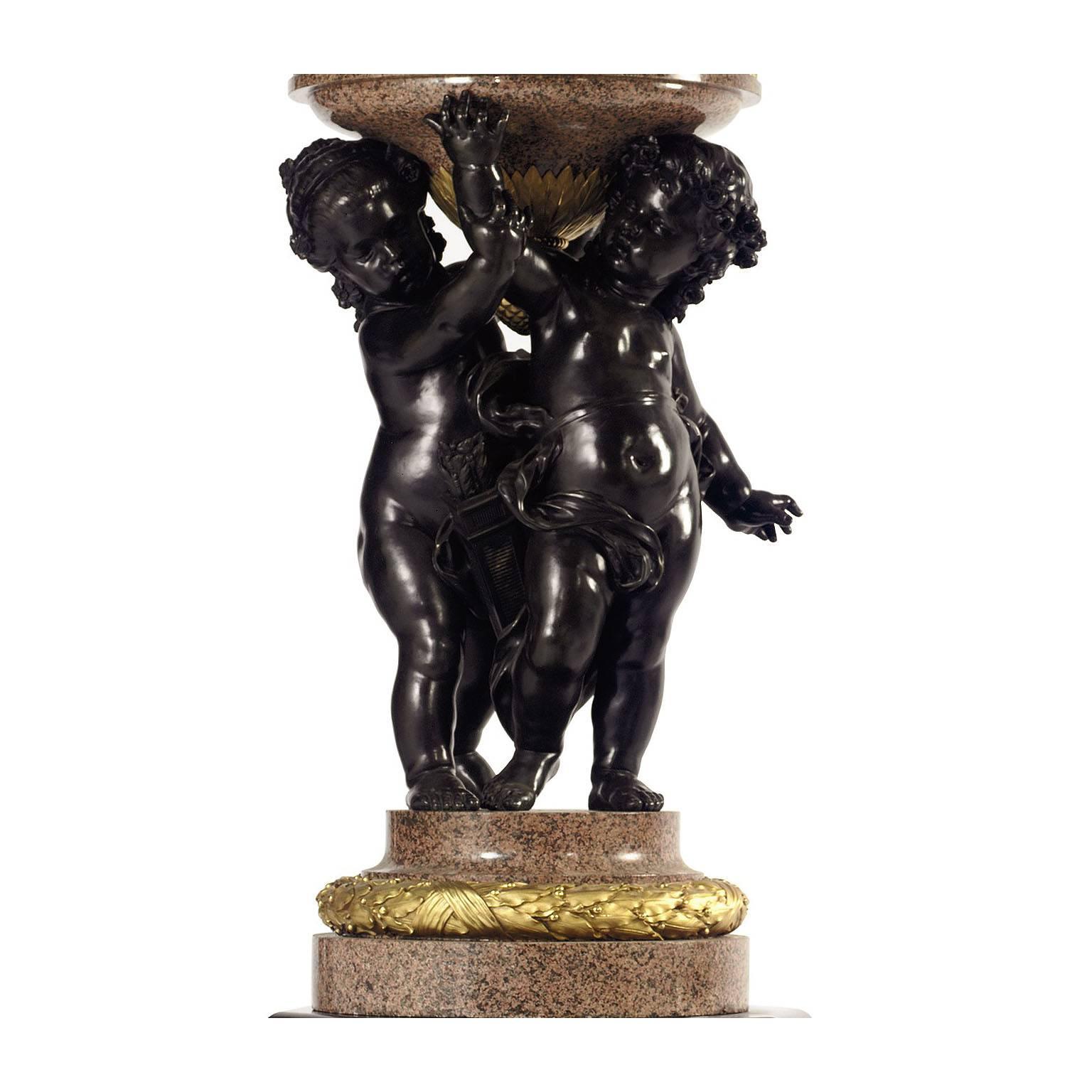 Late 19th Century Monumental Pair of French 19th-20th Century Putto Flambeaux Urns Torcheres For Sale