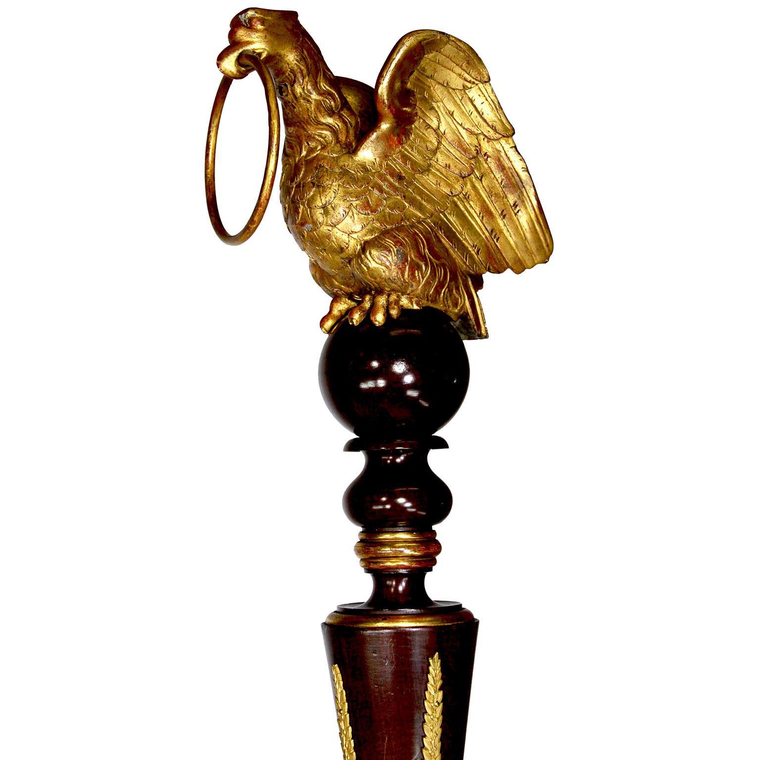 A Fine French 19th Century Empire Style Mahogany and Ormolu Mounted Crib Cradle For Sale 7