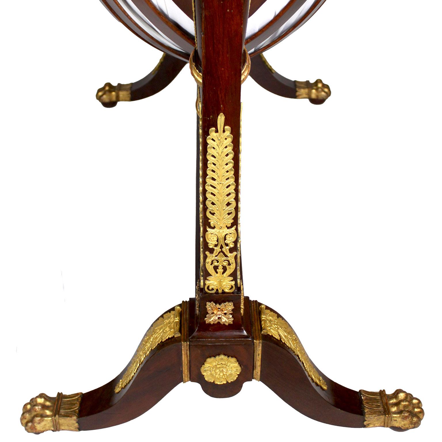 A Fine French 19th Century Empire Style Mahogany and Ormolu Mounted Crib Cradle For Sale 10