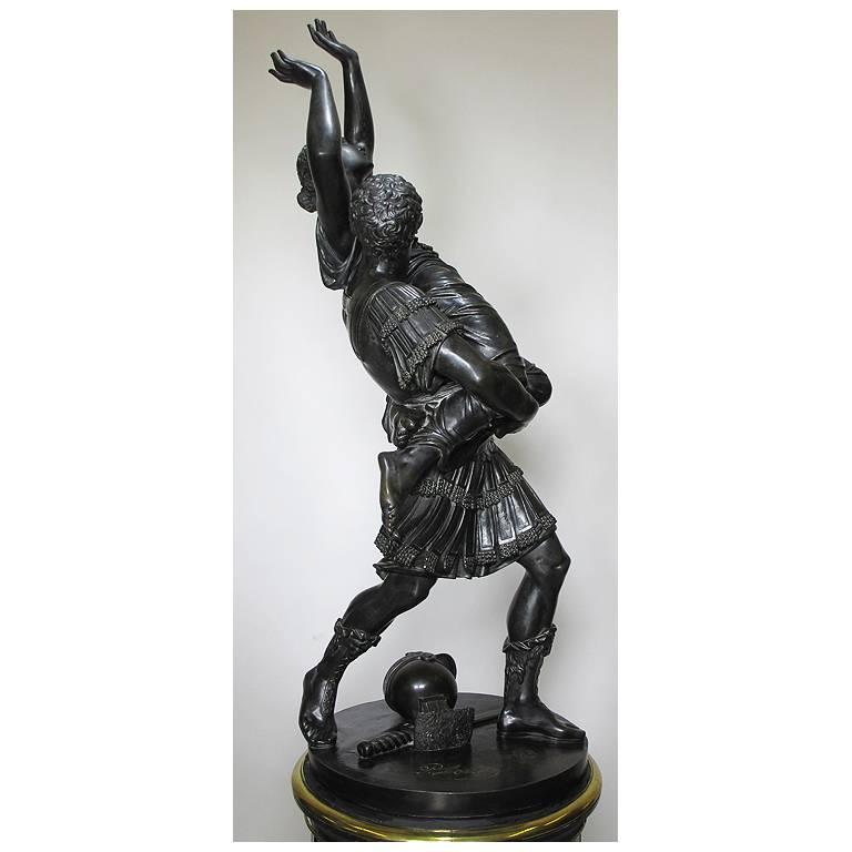 Französische patinierte Bronzegruppe „Die Entführung der Sabinerinnen“, 19. Jahrhundert (Gegossen) im Angebot