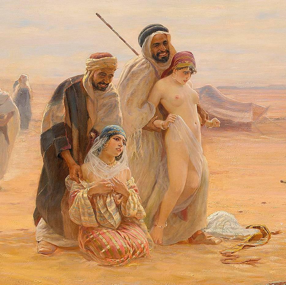 Otto pilny (Swiss, 1866-1936) orientalist painter - oil on canvas 