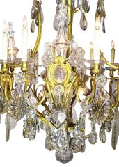 19th Century Gilt Bronze and Crystal Chandelier from the Spelling Manor