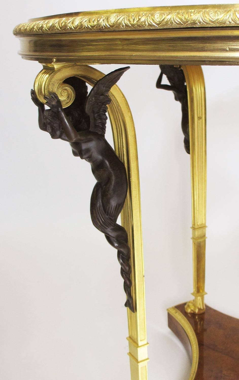 Patinated A Fine French Early 20th Century Gilt-Bronze Center Table Attr. Francois Linke For Sale