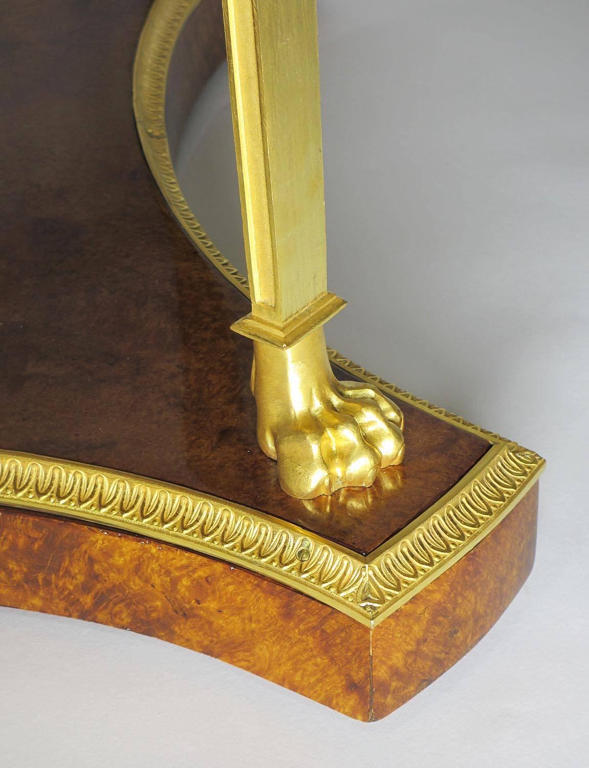 Table centrale française du début du 20e siècle en bronze doré François Link Bon état - En vente à Los Angeles, CA