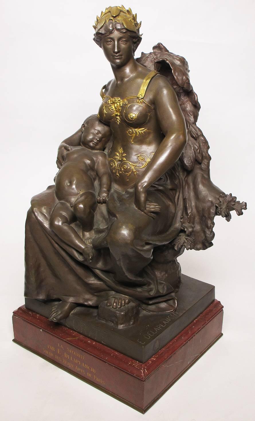 Belle Époque Scultura in bronzo francese del XIX secolo intitolata 