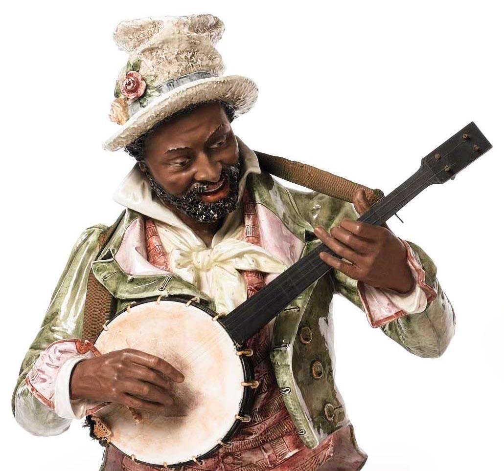 black banjo player woman