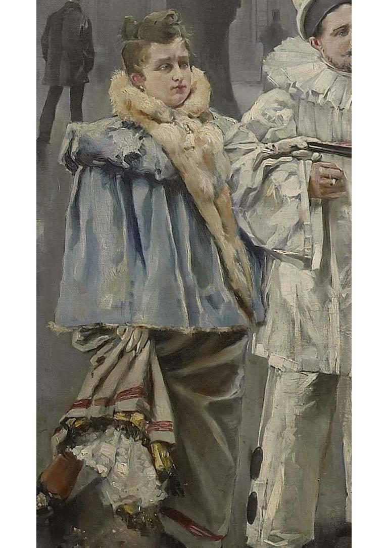 Franz Gailliard, Großes Ölgemälde auf Leinwand, La Place Sainte Gudule, Französisch im Zustand „Gut“ im Angebot in Los Angeles, CA