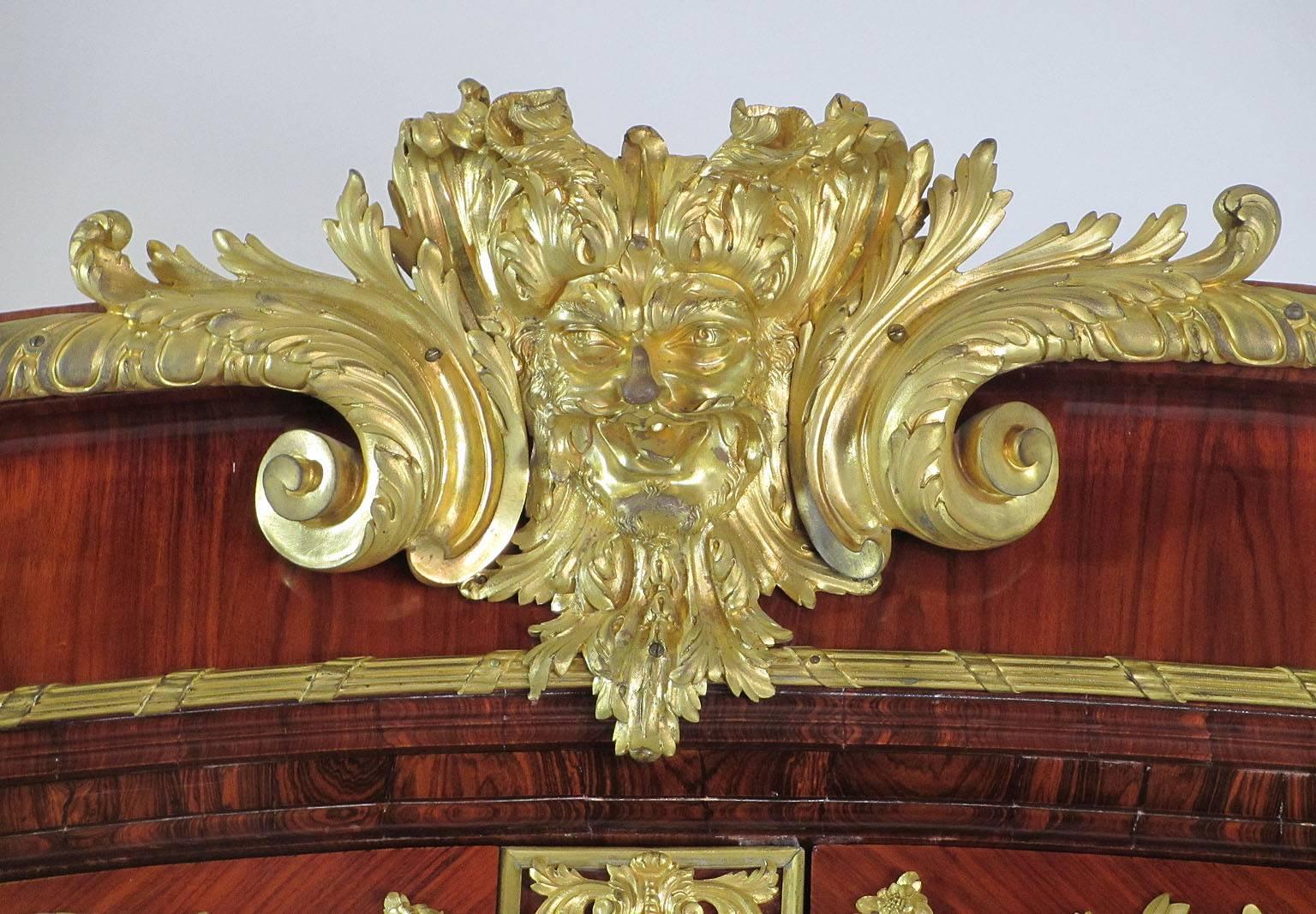 Palatial French 19th Century Louis XV Style Kingwood and Ormolu Mounted ...