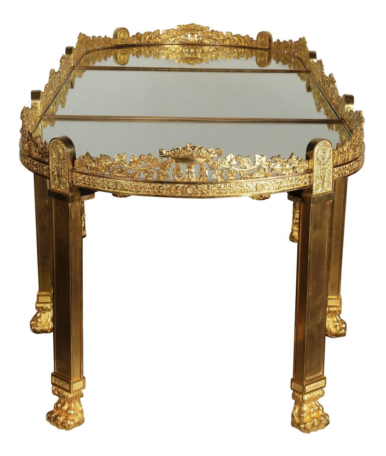 Large French Empire Style Napoleon III Gilt-Bronze Surtout ...