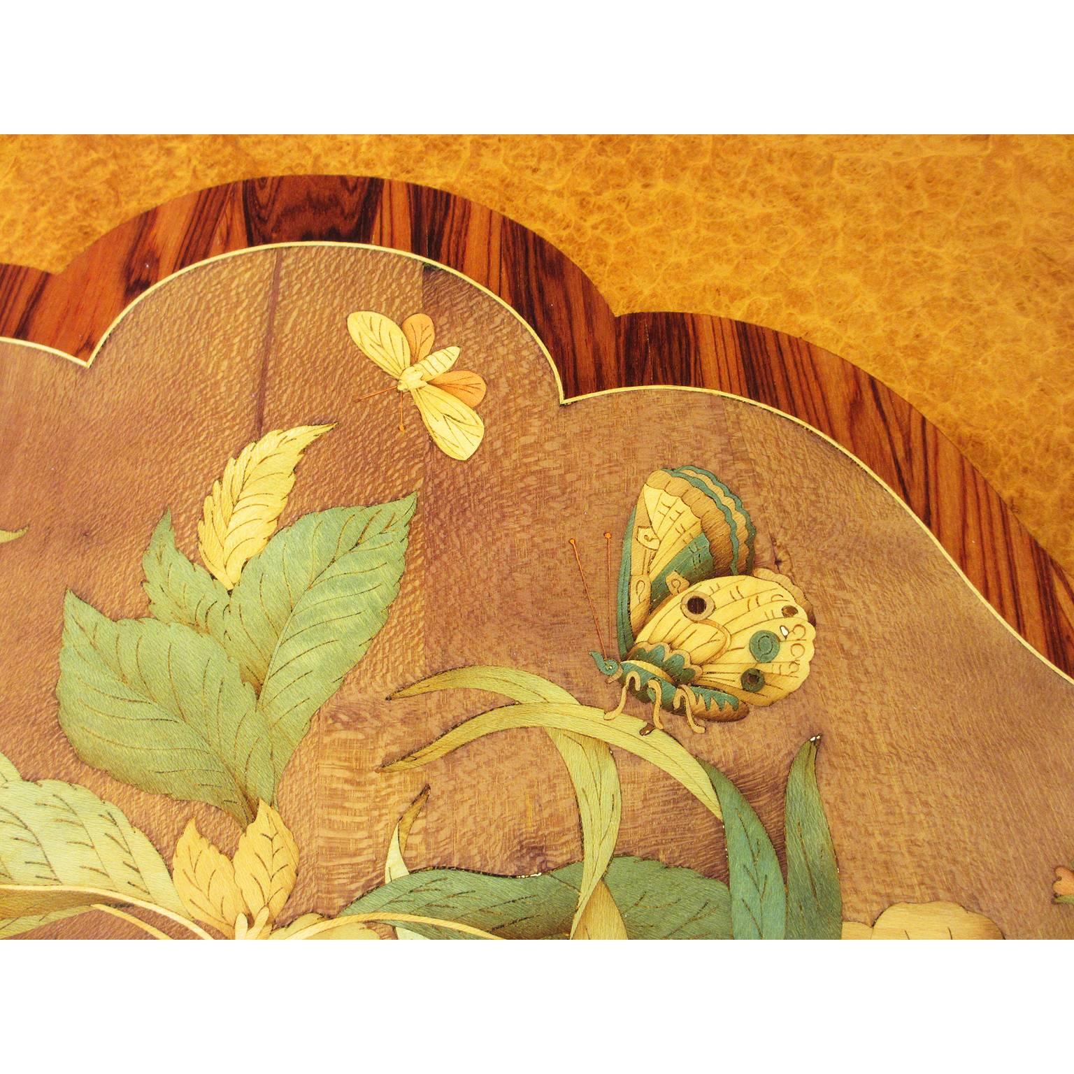 English Victorian Marquetry Tip-Top Center Table Attributed to Edward Holmes Baldock For Sale