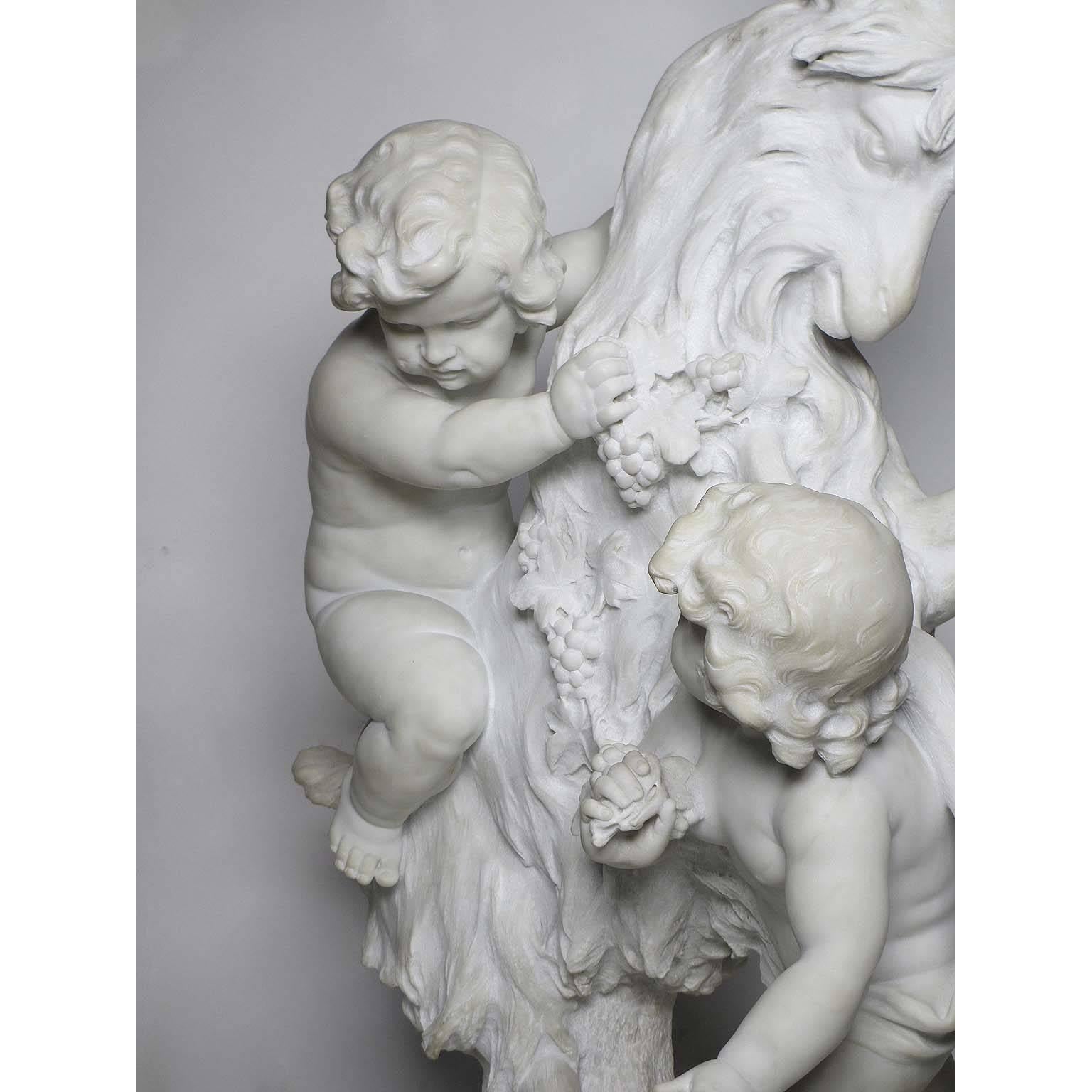 Charming Italian 19th Century Carved Marble Group 