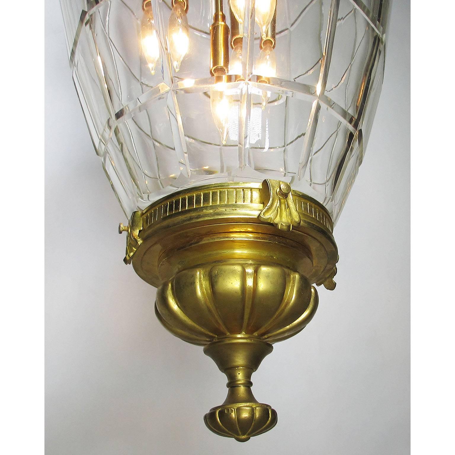 Louis XIV Fine French 19th-20th Century Belle ÉPoque Lantern, Attributed to Baccarat For Sale