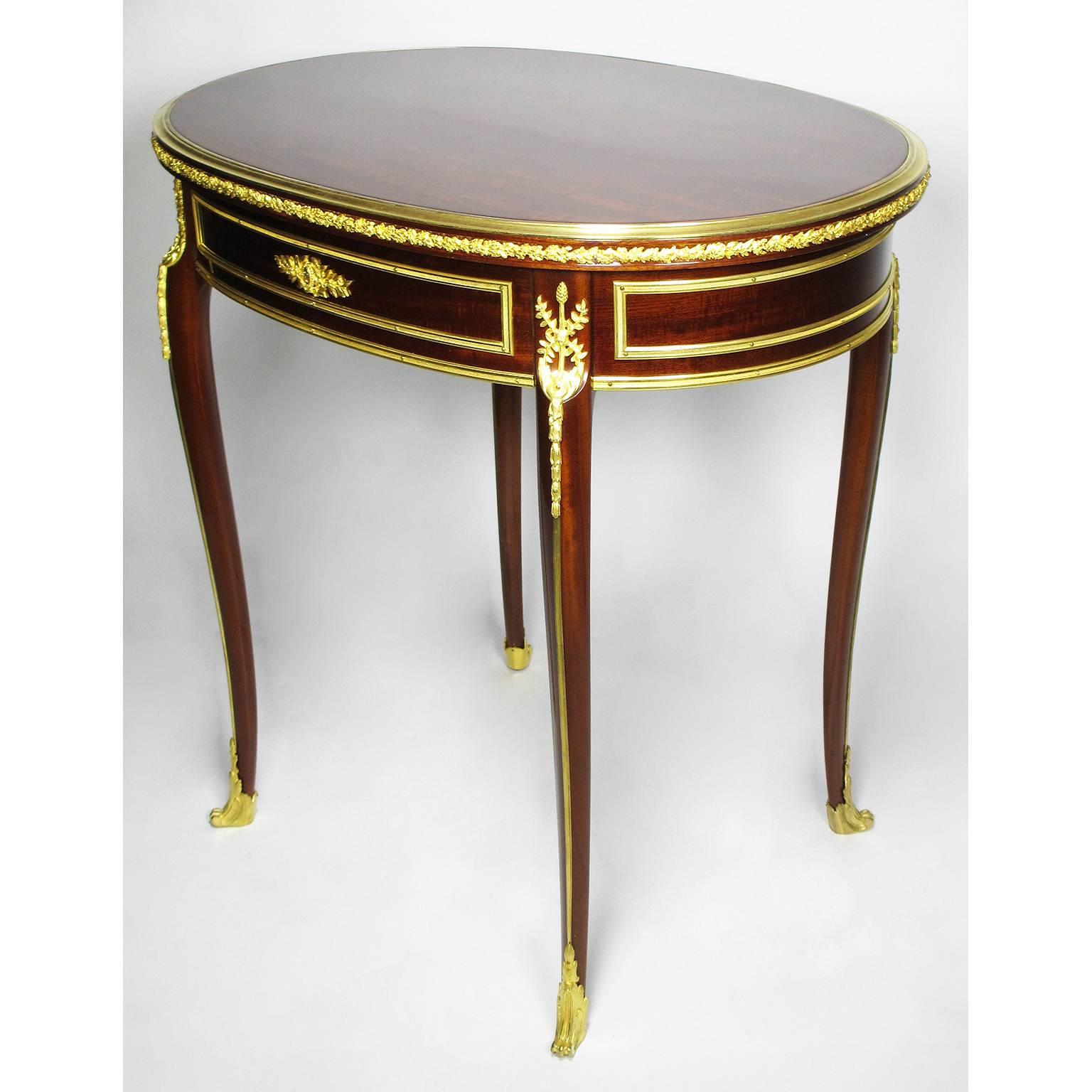 19th Century Louis XV Style Ormolu and Mahogany Gueridon Attributed to Sormani In Good Condition In Los Angeles, CA