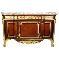 Fine French 19th Century Louis XVI Style Ormolu-Mounted Tulipwood Commode 2